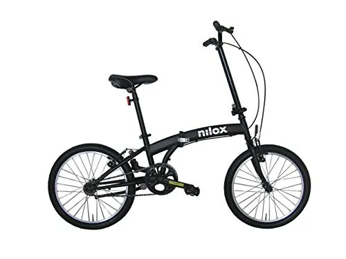 Nilox, Bike X0, Bicicleta Plegable Adulto, Fácil de Transportar, Diseño Moderno con Cuadro de Acero Opaco y Ruedas de Aluminio de 20'', Bicicleta Adulto Ligera de 12 kg