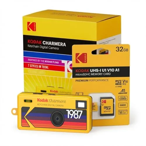 Kodak Charmera - Llavero con cámara digital (caja ciega estilo casual, cámara única) con tarjeta de memoria de 32 GB (2 piezas)