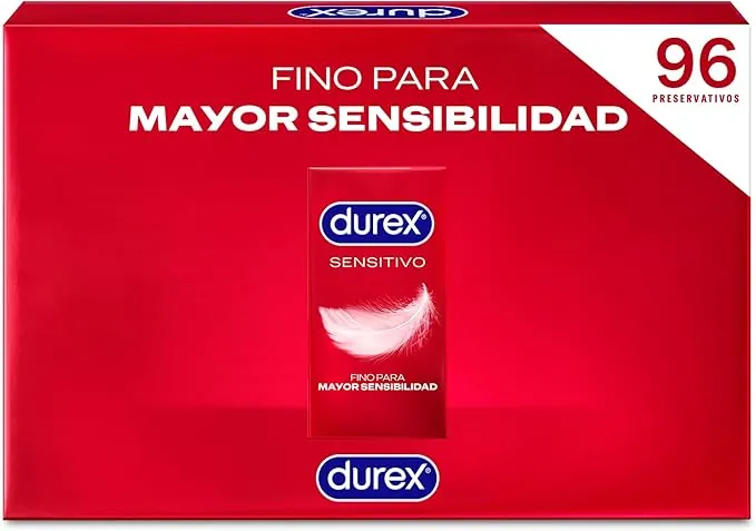 Durex Pack Preservativos Sensitivo Suave, 96 condones, El embalaje puede variar