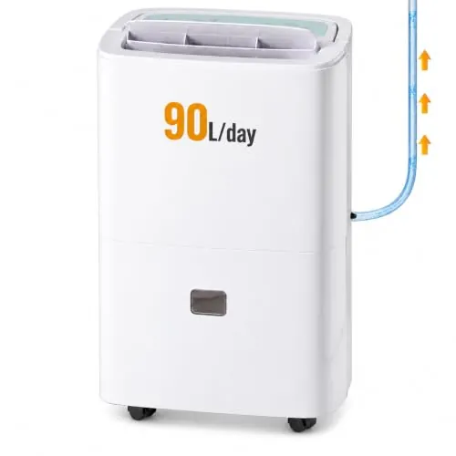 Megonia Deshumidificador industrial de 90 L/día con bomba para hasta 240 m²