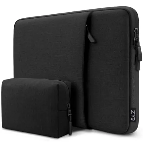 ZYB Impermeable Funda Portatil 15,6 Pulgadas,Funda Ordenador 15.6 Pulgadas | Funda Portátil para 15-15.6" Notebook Lenovo Thinkpad Ideapad HP DELL Acer ASUS Chromebook MacBook Pro etc 15.6"-Negro