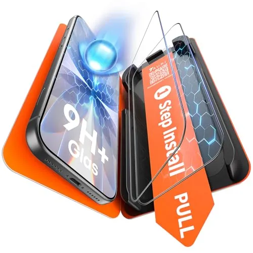 TAURI Protector Pantalla para iPhone 17 [Instalación en 1 Paso]