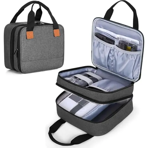 Goshyda Bolsa de Transporte para la Impresora Fotográfica Selphy CP1500 CP1300 CP1200, Estuche Portátil de Impresora con Divisor Ajustable, para Impresora de Almacenamiento y Accesorios