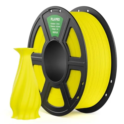DEEPLEE PLA Pro Filamento 1.75 mm, Amarillo, Bobina 1 kg