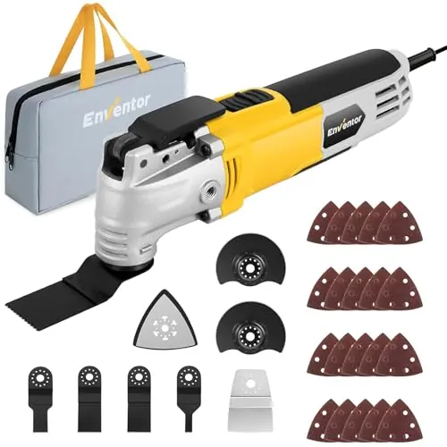 Enventor 300W Multiherramienta Oscilante, 6 Velocidades, 28 Accesorios