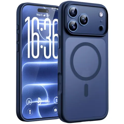 TOCOL Funda para iPhone 18 Pro, Compatible con MagSafe, Azul Marino