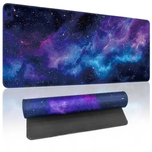 Zindoo Alfombrilla Ratón XXL Alfombrilla Escritorio 900 x 400 mm | Mejora la Precisión y la Velocidad con Base de Goma Antideslizante y Bordes Cosidos Duradera y Cómoda para Estudio, Juegos