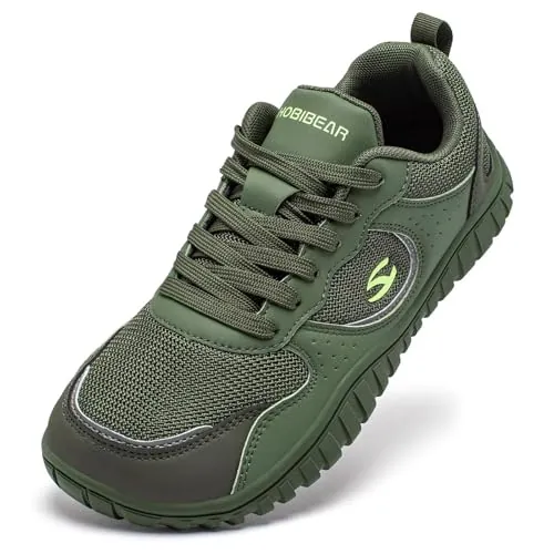 HOBIBEAR Zapatillas Barefoot Hombre, Puntera Ancha, Ligeras para Caminar