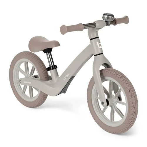 KikkaBoo Bicicleta Sin Pedales LANSER, Bici Niño 2 Años, Bicicleta Equilibrio, Desde 2 hasta 6 años, Ultraligera, Sillín Ajustable, Beige