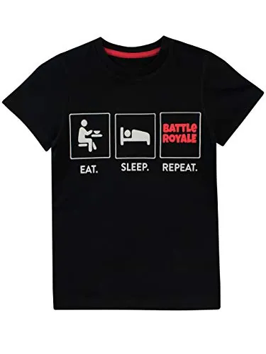 Battle Royale Camiseta para niño Gaming Negro 7-8 Años