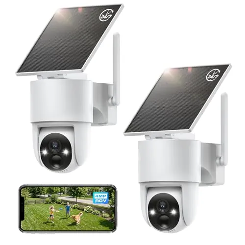 Tical 4MP Camara Vigilancia WiFi Exterior Solar sin Cable con Batería