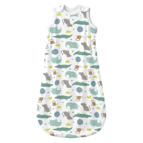Mosebears Saco de Dormir para bebé de Verano, Primavera, diseño Animal, 1,0 TOG, para bebé, sin Mangas (paraíso de Animales, 18-24 Meses)