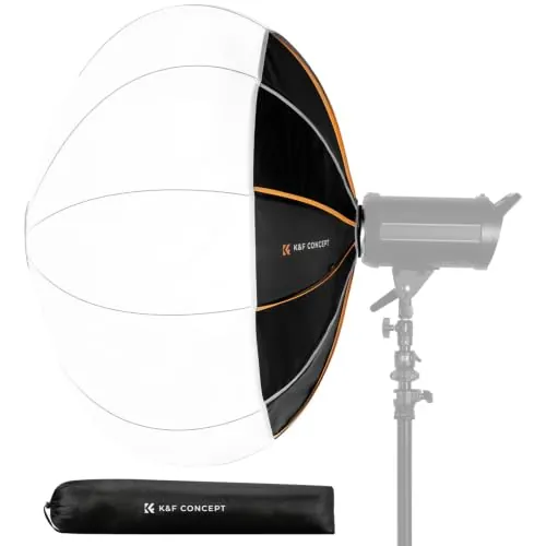 K&F CONCEPT Softbox Linterna 65 cm Bowens 2 Alturas Plegable 360°