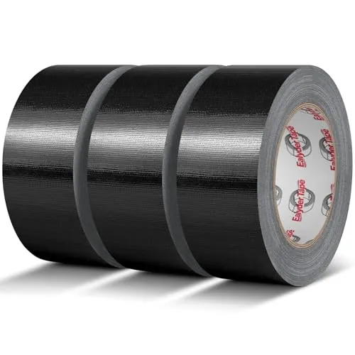 Ealyder Tape 3 Rollos Cinta Ductil Negra 50mm x 27,4m Fuerte Impermeable