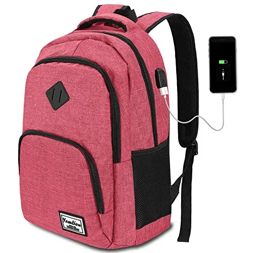 YAMTION - Mochila para adolescente y niña, para mujer, mochila para ordenador, clase de ocio de negocios, colegio escolar, escuela secundaria, trabajo universidad viajes a la escuela