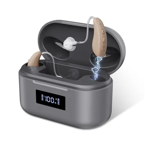 JINGHAO 2 Amplificadores de Sonido Recargables con Caja de Carga Portátil