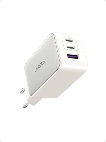 UGREEN Nexode 65W Cargador USB C Carga Rápida Múltiple Puertos (Blanco)
