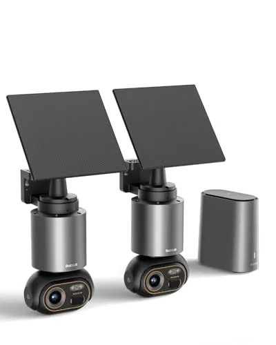 BOTSLAB 4K Cámara de Seguridad inalámbrica para Exteriores,Kit de 2 cámaras