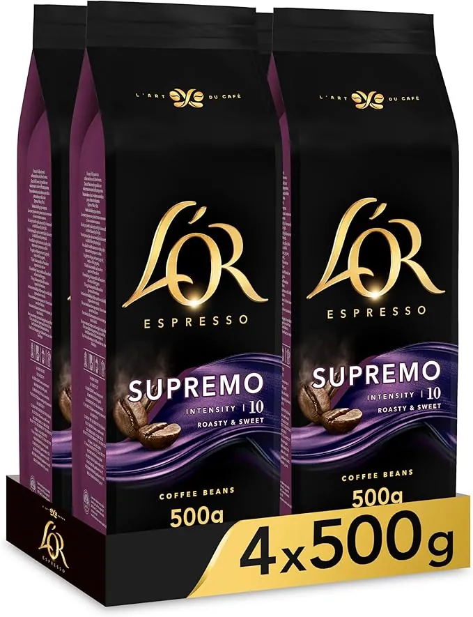 L'OR Espresso Café Grano Supremo | Intensidad 10 | 4x500 gr