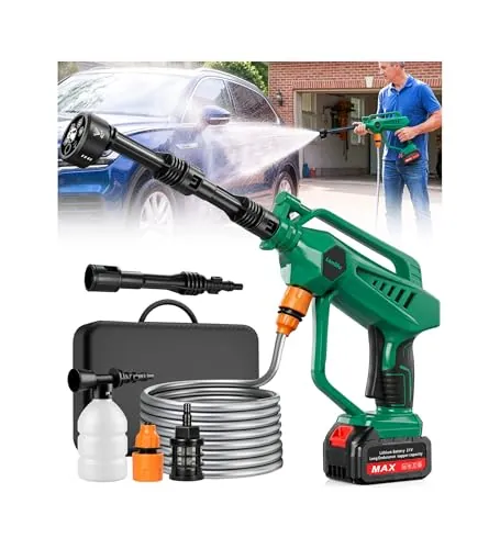 Hidrolimpiadora de Alta Presion, 800PSI Portátil Hidrolimpiadora Bateria