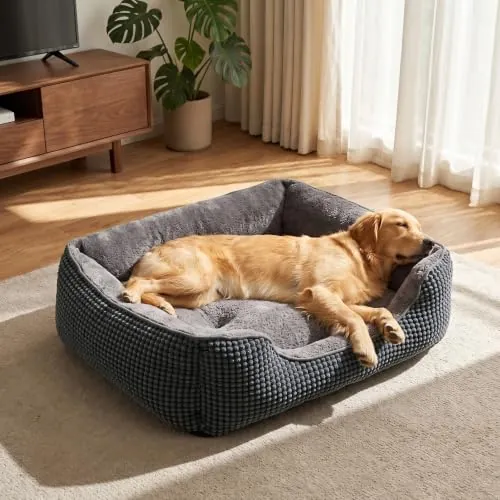 FURTIME Cama Perro Grande, Cama para Perros Lavable, 89x63x23cm