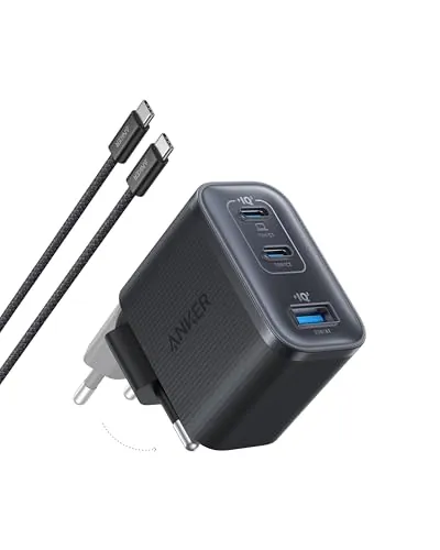 Anker Nano Cargador USB C 70W con 3 Puertos Plegable GAN