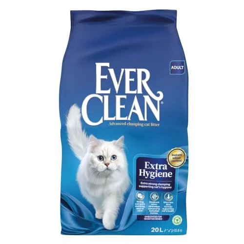 Ever Clean Extra Hygiene (Anteriormente Extra Strong Clumping Unscented), Arena aglomerante para Gatos de 20 l