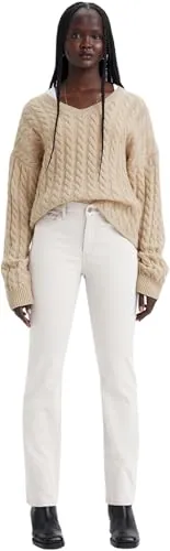 Levi's Classic Straight Vaqueros, Blanco (Simply White), 29W / 30L para Mujer