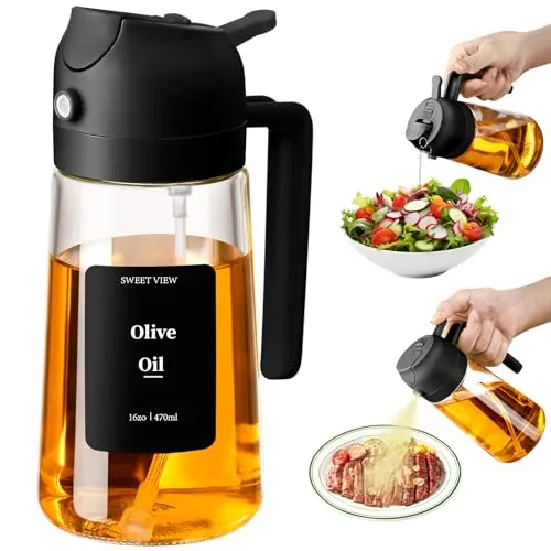 SWEET VIEW 470ml 2 en 1 Dispensador de Aceite y Pulverizador de Aceite