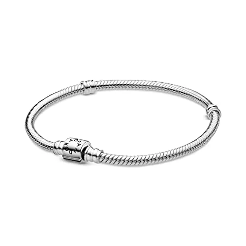 Pandora Icons Pulsera con cadena de serpiente de plata de ley, 19