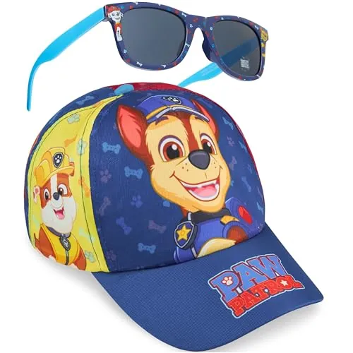 Paw Patrol Gorra Infantil Ajustable y Gafas de Sol UV 400, Conjunto Verano Niño Accesorios Ligero y Cómodo para Uso Diario (Multi Patrulla Canina)