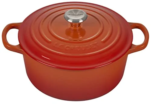 Le Creuset Cocotte redonda de hierro fundido, 22 cm, 3, 3 L, Todas Las Fuentes de Calor incluso inducción, Volcanico, 21177220902430