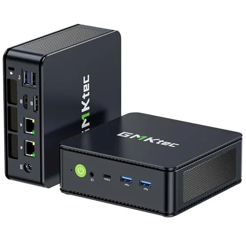 GMKtec M6 Ultra Gaming Mini PC Ryzen 5 7640HS (Actualizado Desde 6600H/6800U), 32GB RAM DDR5 1TB SSD Dual Nic LAN 2,5GbE Mini Computer, Triple Pantalla 4K, WiFi 6, USB4, BT 5.2, DP, HDMI 2.0