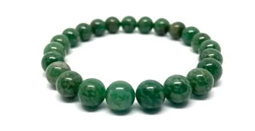 JoyasMinerales Pulsera de Piedras Naturales 100% Auténticas - Pulsera Jade - Ajuste Cómodo y Estilo Elegante | Cuerda Elástica Coreana y Caja de Joyería Incluida (Jade, 8mm)
