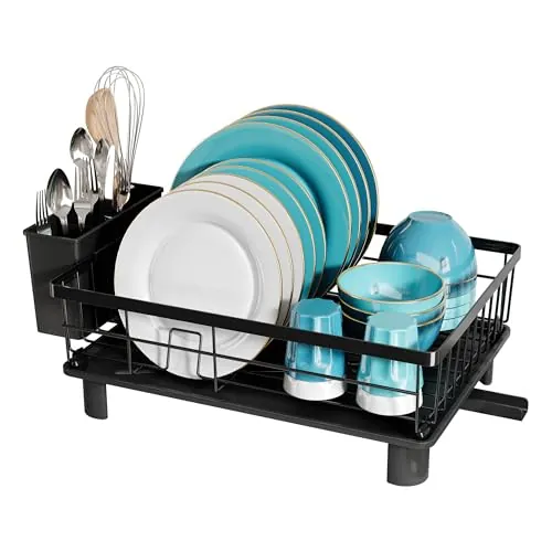 MAJALiS Escurridor de Platos para Encimera de Cocina con Drenaje