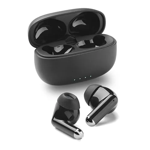 Music Sound Auriculares in-Ear Bluetooth inalámbricos Drift con Estuche Compacto y Colorido, emparejamiento automático, Controles táctiles, hasta 22 Horas de reproducción, Negro