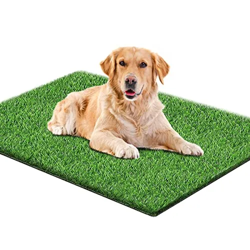 SSRIVER 80x100CM Césped Artificial para Perros Bandeja para Orinar Estera de Hierba Falsa para Entrenador Profesional para Cachorros Reemplazo de Almohadilla de Hierba para Perros para