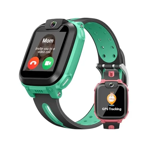 imoo Z1 Reloj Inteligente Niños, Reloj Inteligente para Niñas con Teléfono, Smartwatch Niños con Vídeo de Larga duración y Llamada Telefónica, IPX8 Resistente al Agua (Z1, Green)