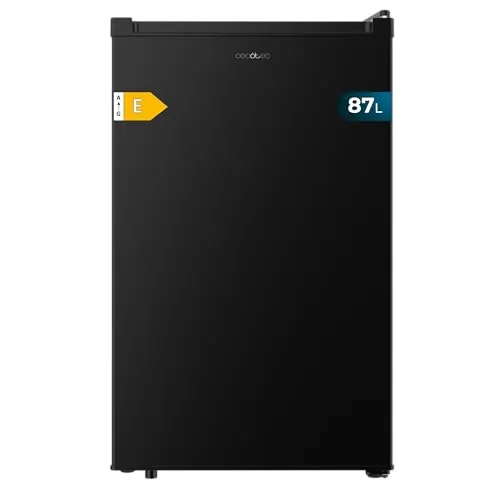 Cecotec Countertop Vertical Freezer 87L Bolero CoolMarket TF 87 Black 83.6 cm Height and 50.6 cm Width, Low Energy Consumption, Flat and Reversible Door, Compact Design