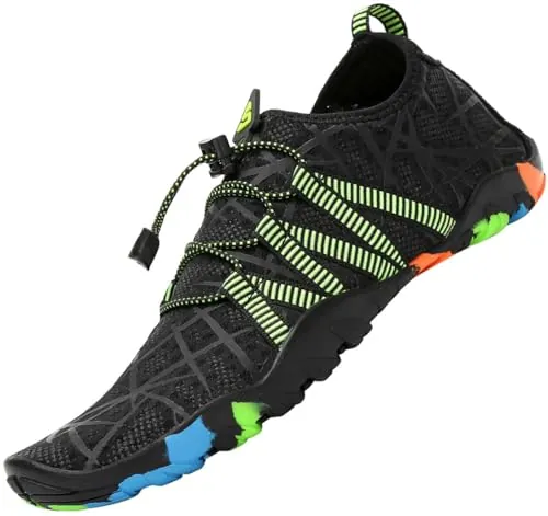 SAGUARO Escarpines Hombre Mujer Zapatillas de Agua Antideslizantes Zapatos de Agua Secado Rápido Zapatillas Playa Calzado para Natacion Surf Acuaticas Piscina Negro Gr.43 EU