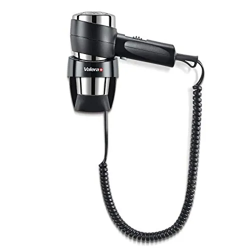 Valera, Action Super Plus 1600, Secador de Pelo para Hotel, Secador para Pared Compacto, con Temperatura y Flujo de Aire Ajustables, Función Aire Frío y Botón de Seguridad On/Off, 1600 W, Swiss Made