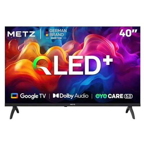 Metz TV 40 Pulgadas Smart TV, 40MQF7000Z, QLED, Smart TV 40 Pulgadas, HDR10, Dolby Audio, Bluetooth 5.1, Negro (DVB-T/T2/S/S2/C ATV, Ci+) 2025