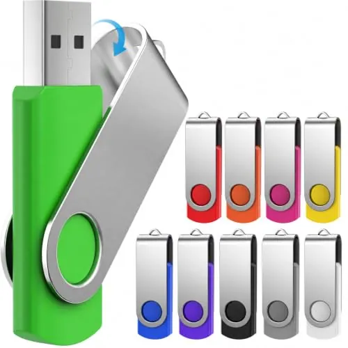 Memorias USB 64GB 10 Piezas USB Flash Drives - Portátil Pendrive 2.0 64 GB Multicolor Práctico Pen Drives - Almacenamiento de Datos Llave USB con 10 Unidades Cuerdas Regalo para Familia by FEBNISCTE