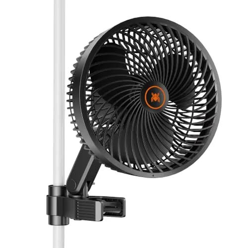 SPIDER FARMER Ventilador de cultivo con clip, 10 velocidades, motor EC, clase de protección IP-44 Ventilador de cultivo oscilante con clip para tienda 10W ventilador con clip tienda de cultivo