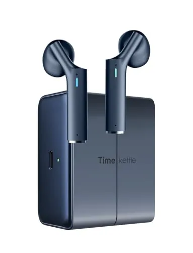 Timekettle W4 Al Auriculares Intérpretes, Traducción Simultánea Bidireccional, Dispositivo Traductor Que Soporta 40 Idiomas, Auriculares traductor en Tiempo Real para Vídeos y Llamadas Telefónicas