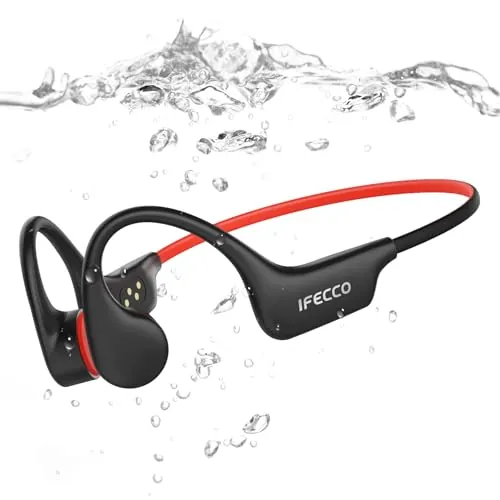 IFECCO Auriculares Conduccion Osea Natacion,IP68 Resistente al Agua