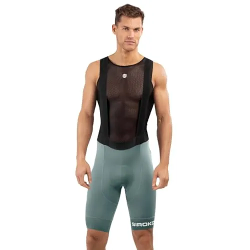 SIROKO - Culotte Ciclismo Bx Oberwald - M - Verde Militar/Negro