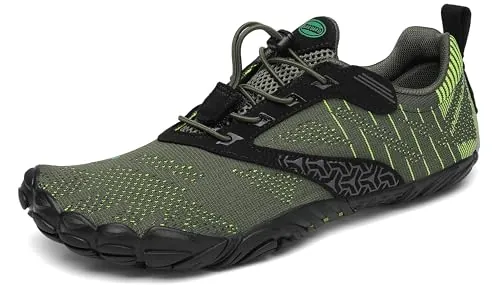 SAGUARO Hombre Mujer Minimalistas Zapatillas de Trail Running Ligeras y Respirable Zapatos Descalzos Gym Playa Calzado de Deportes Acuaticos para Correr Senderismo, Verde 48 EU