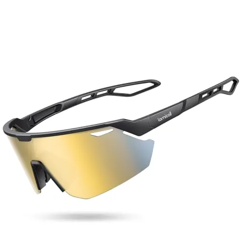 Lamicall Polarizadas Gafas de Sol para Ciclismo - [24g Ultraligero] UV400 Protección, TR90-Marco, Almohadilla Nasal Ajustable, Gafas de Sol Deportivas Mujeres Hombres para Pesca/Running/Senderismo