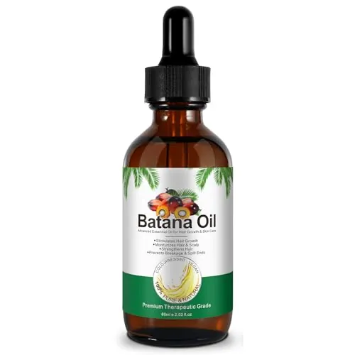 Aceite de Batana para Cabello, Cejas y Pestañas, Natural Prensado en Frío, Aceite para el Crecimiento del Cabello para Hombres Mujeres, 60ml